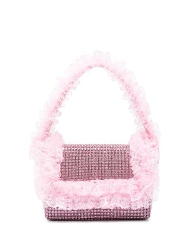 Sac porté épaule à ornements en cristal - Self-Portrait - Modalova
