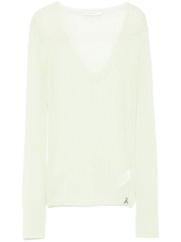 Pull en maille fine à col v - Patrizia Pepe - Modalova