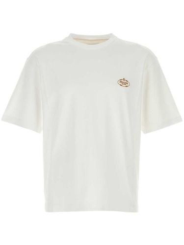 T-shirt à logo brodé - Prada - Modalova