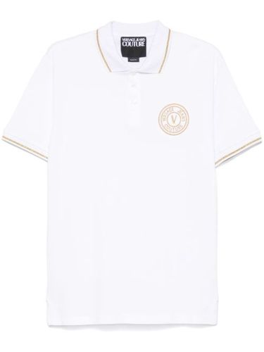 Polo à logo brodé - Versace Jeans Couture - Modalova