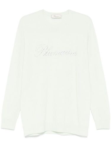 Pull à logo strassé - Blumarine - Modalova