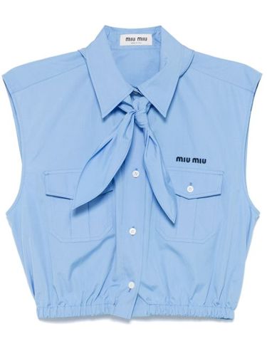 Chemise à logo brodé - Miu Miu - Modalova