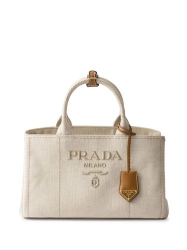 Grand sac à main à logo brodé - Prada - Modalova