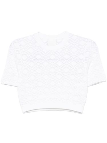 T-shirt crop à motif 72 en jacquard - Givenchy - Modalova