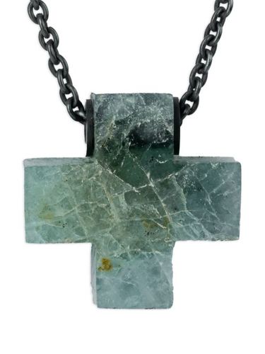 Collier en argent sterling serti à mini pendentif en aigue-marine - Parts of Four - Modalova