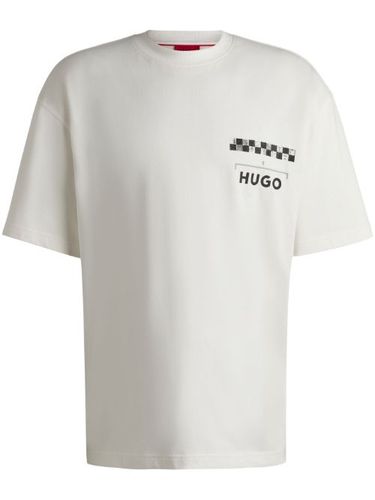 T-shirt en coton à imprimé graphique - HUGO - Modalova