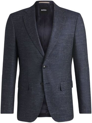BOSS blazer en chambray - Bleu - BOSS - Modalova
