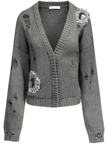 Cardigan orné de cristaux à effet usé - AREA - Modalova