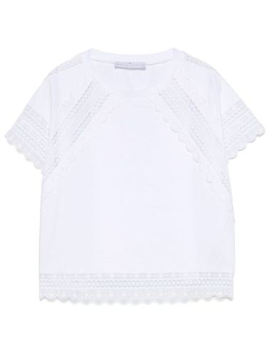 T-shirt à manches ornées de dentelle - Ermanno Scervino - Modalova