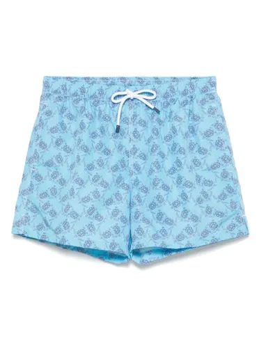 Short de bain à imprimé graphique - Fedeli - Modalova