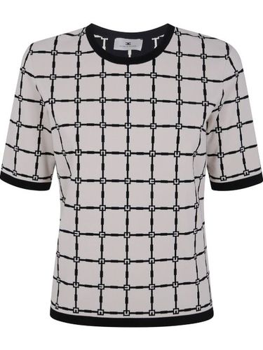 T-shirt à motif en jacquard - Elisabetta Franchi - Modalova