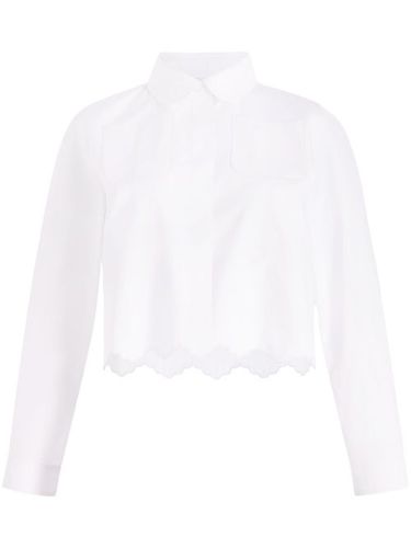 Chemise crop en popeline à ourlet festonné - Patou - Modalova
