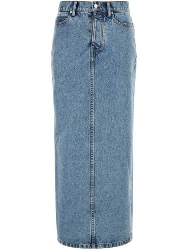 Jupe en jean à ornements en pierres précieuses - Alexander Wang - Modalova