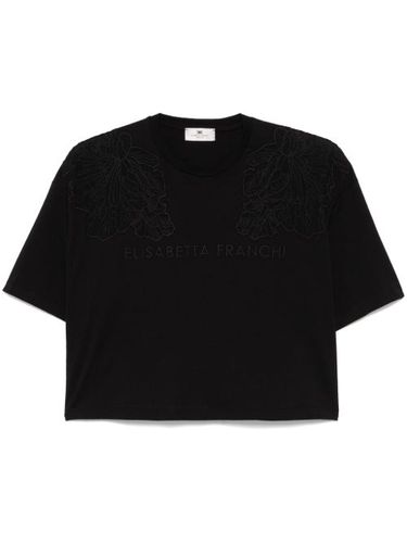 T-shirt à broderies - Elisabetta Franchi - Modalova