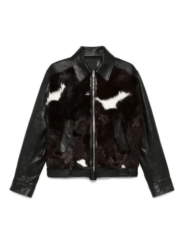 Veste de moto en cuir - Givenchy - Modalova