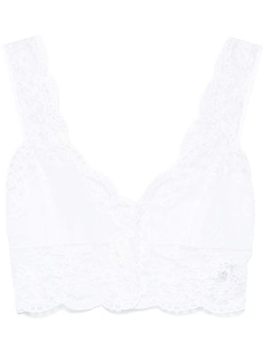 Haut en coton à détail en dentelle - Ermanno Scervino - Modalova