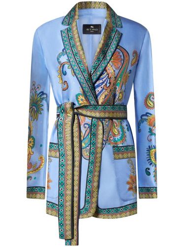 ETRO blazer en soie - Bleu - ETRO - Modalova