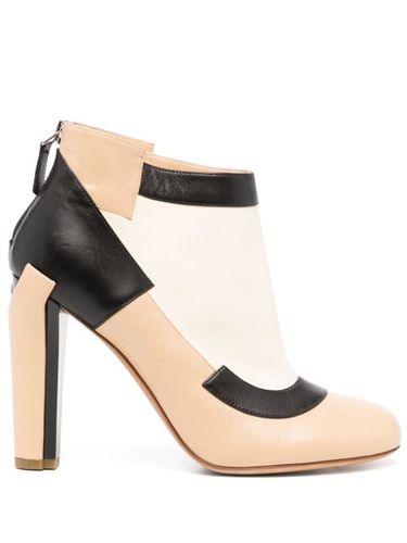 Bottines en cuir à design colour block - CHANEL Pre-Owned - Modalova