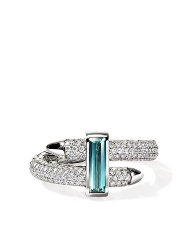Bague Spear en or blanc 18ct sertie de tourmaline et pavée de diamants - John Hardy - Modalova