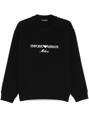Sweat à logo brodé - Emporio Armani - Modalova