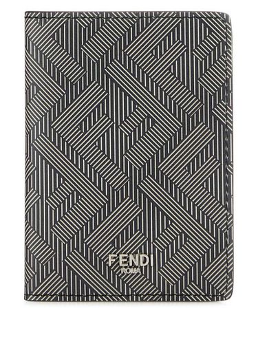 Porte-cartes en cuir à imprimé - FENDI - Modalova