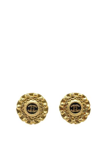 Boucles d'oreilles en plaqué à logo CC (1995) - CHANEL Pre-Owned - Modalova