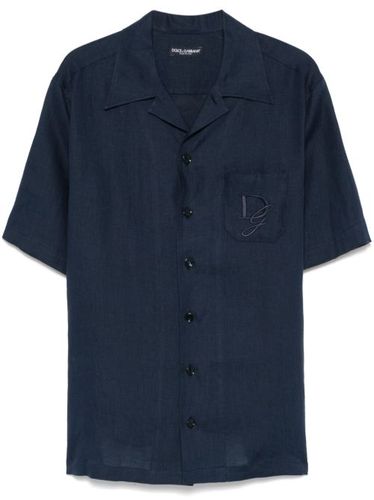 Chemise à logo brodé - Dolce & Gabbana - Modalova