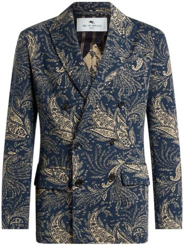 ETRO blazer en maille - Bleu - ETRO - Modalova