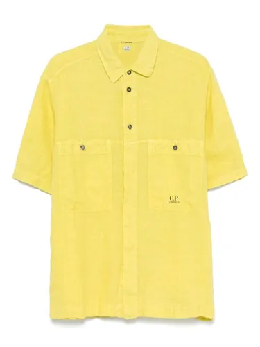 Chemise en lin à manches courtes - C.P. Company - Modalova