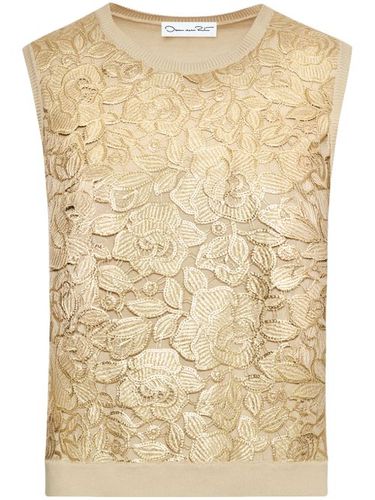 Débardeur Gold Foil English Rose - Oscar de la Renta - Modalova
