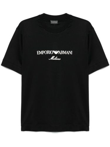 T-shirt à logo brodé - Emporio Armani - Modalova