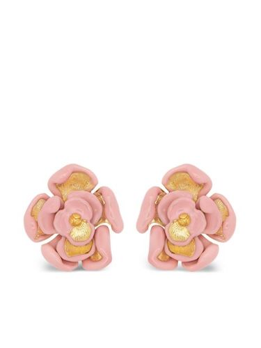 Boucles d'oreilles Rose à fermoir clip - Oscar de la Renta - Modalova