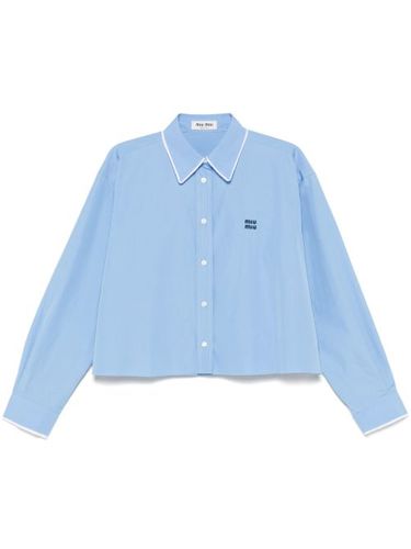 Chemise à logo brodé - Miu Miu - Modalova