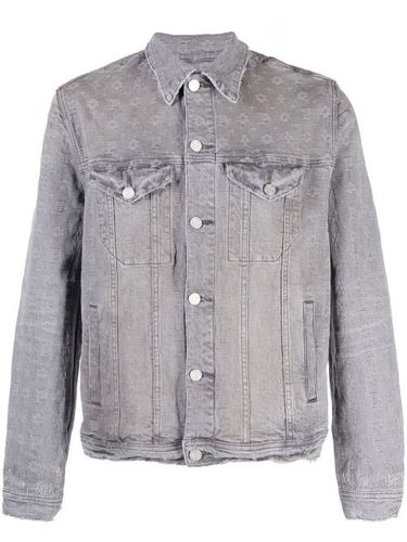 WASHED GREY JACQUARD TRUCKER "Grey" - Purple Brand - Modalova