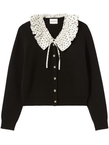 Cardigan en laine à col contrastant - Claudie Pierlot - Modalova