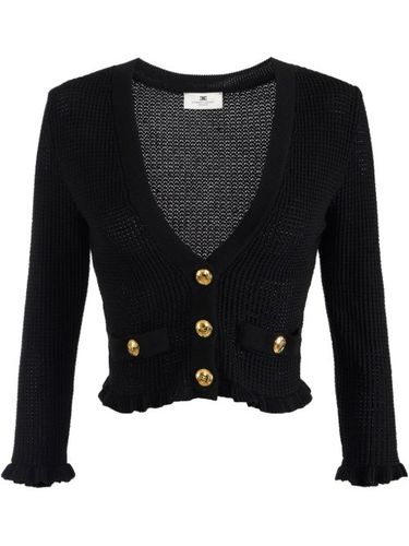 Cardigan à boutons à logo - Elisabetta Franchi - Modalova