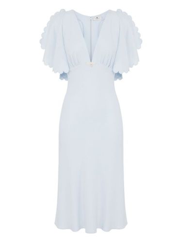 Robe mi-longue en crêpe - Elisabetta Franchi - Modalova
