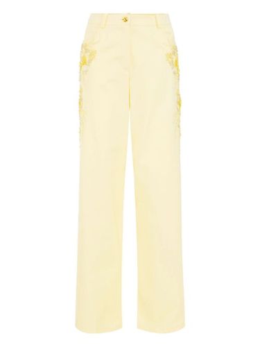 Pantalon palazzo à broderies - Elisabetta Franchi - Modalova