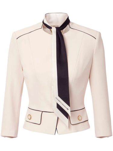 Veste en crêpe à détail de foulard - Elisabetta Franchi - Modalova