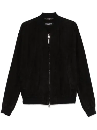 Veste bomber en daim - Dolce & Gabbana - Modalova