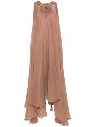 Robe longue à broche fleur - Blumarine - Modalova