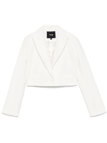 Maje blazer à coupe crop - Blanc - Maje - Modalova