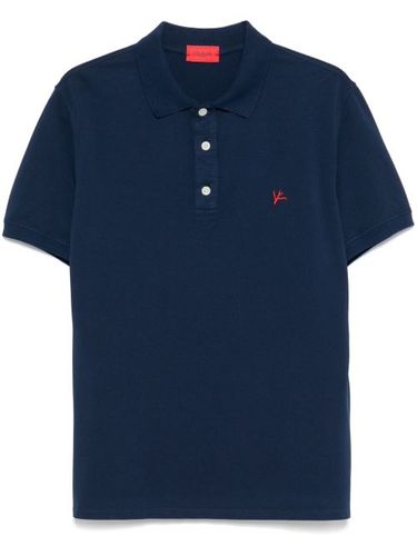 Isaia polo à logo brodé - Bleu - Isaia - Modalova