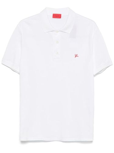 Isaia polo à logo brodé - Blanc - Isaia - Modalova