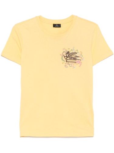 T-shirt à logo Pegaso brodé en coton - ETRO - Modalova