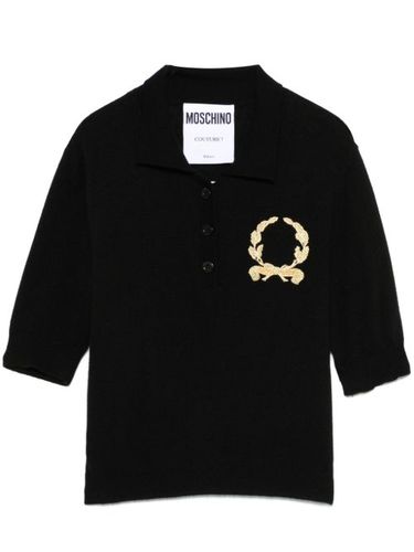 Polo à motif brodé - Moschino - Modalova