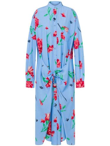 Robe mi-longue à fleurs - Moschino - Modalova