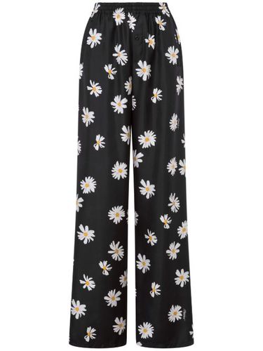 Pantalon droit à fleurs - Moschino - Modalova