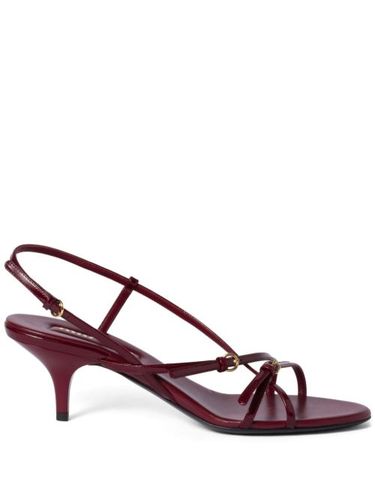Sandales en cuir à fini verni 55 mm - Miu Miu - Modalova