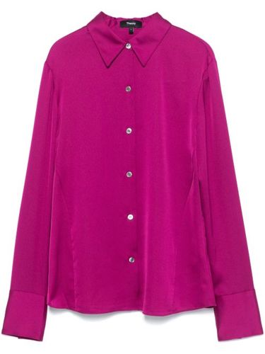 Blouse en crêpe à boutonnière - Theory - Modalova